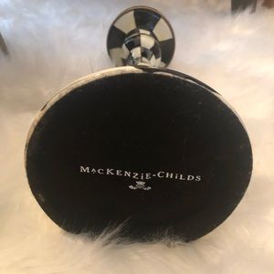 •Authentic• 🖤Mackenzie Childs~ Courtly Check 14” Enamel Candlestick ⬛️⬜️🔲